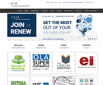 Ontario Library Association powers their website with iMIS CMS