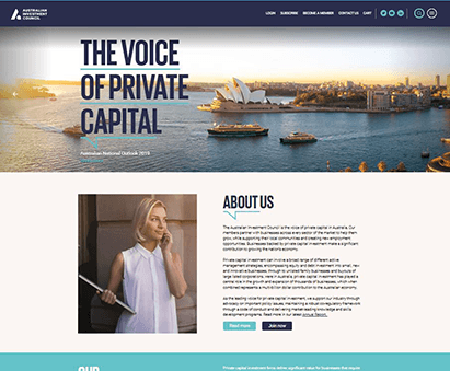 Australian Investment Council powers their website with iMIS CMS