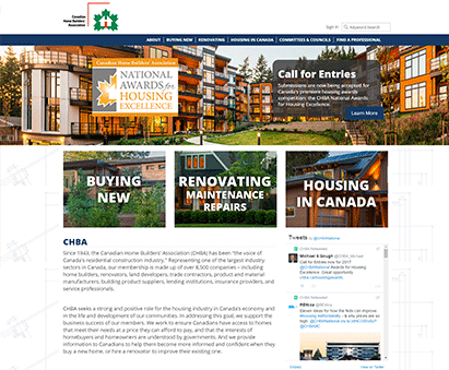 Canadian Home Builders' Association powers their website with iMIS CMS