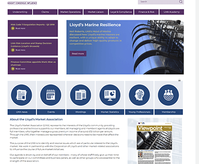 Lloyds Market Association powers their website with iMIS CMS