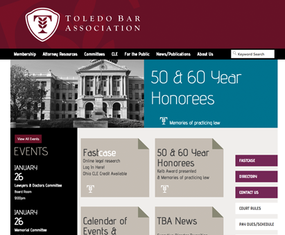 Toledo Bar Association powers their website with iMIS CMS