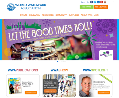 World Waterpark Association powers their website with iMIS CMS